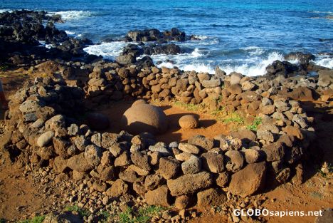 Postcard Rapa Nui Centre of the World