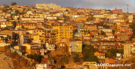 Postcard Valparaiso at sunrise
