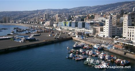 Postcard Valparaiso waterfront