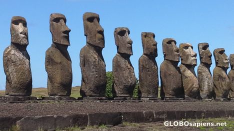 Postcard Moais from Easter Island