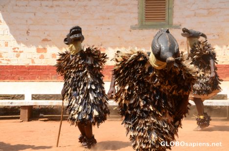Postcard Bafut (CM) - the Bafut dance by the Bafut