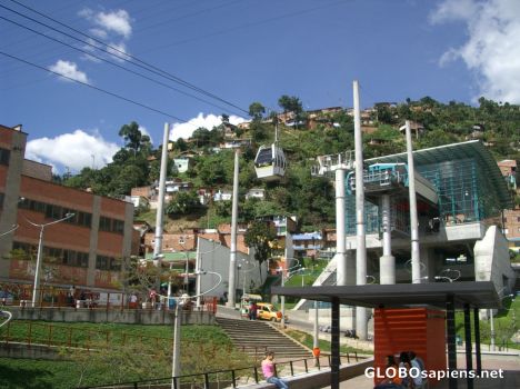 Postcard Public Transport in Medellin
