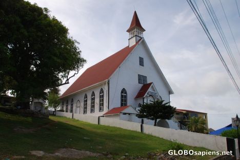 Postcard First Baptist Church on San Andres