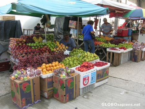 Postcard Selling fruits