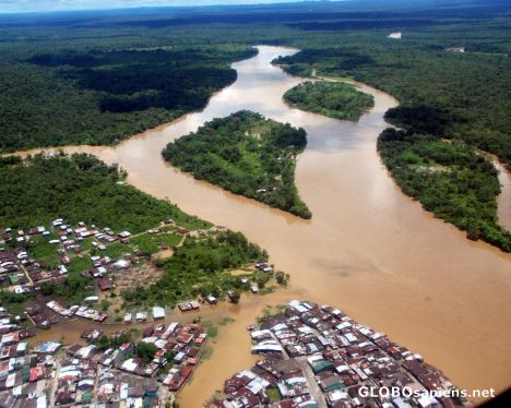 Quibdó riverside by air