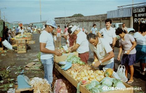 Street market in provincial town