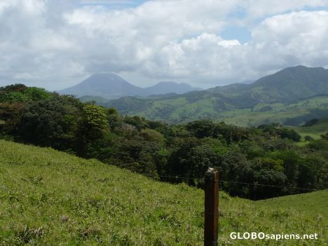 Postcard Monteverde - Volcan Arenal in the distance
