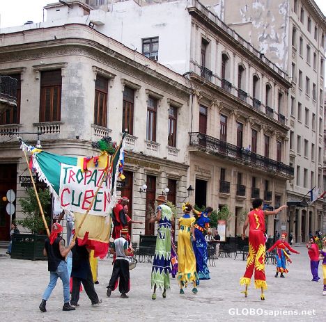 Postcard Colorful Cuban parade