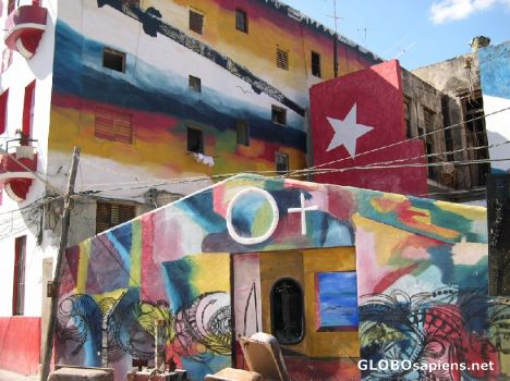 Postcard The most colourful street in Havana,Callejon Hamel