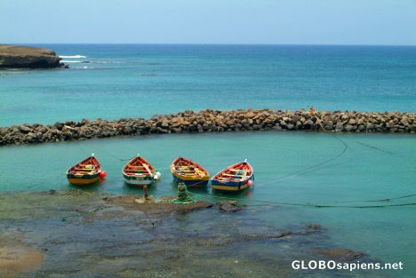 Postcard Pedra de Lume - fishermen's boats