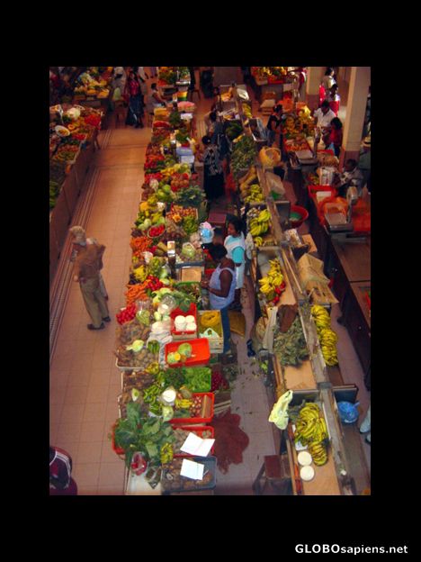 Postcard Mindelo Fruit Market