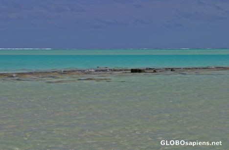 Postcard One Foot Island - View of the magnificent lagoon