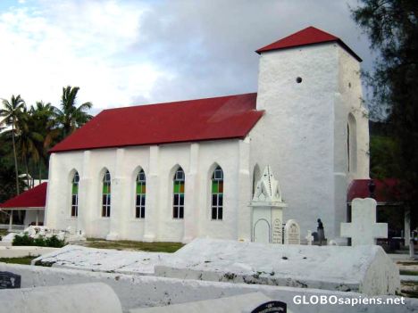 Postcard Rarotonga - Christian Church in Avarua