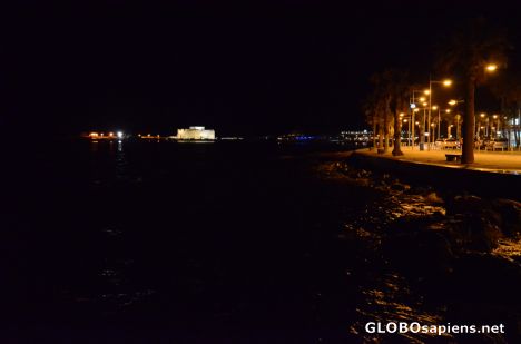 Postcard Pafos (CY) - waterfront at night