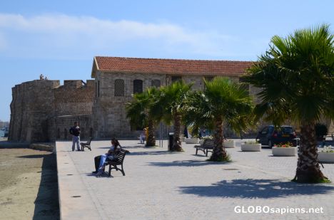 Postcard Larnaca (CY) - the beachfront fortress