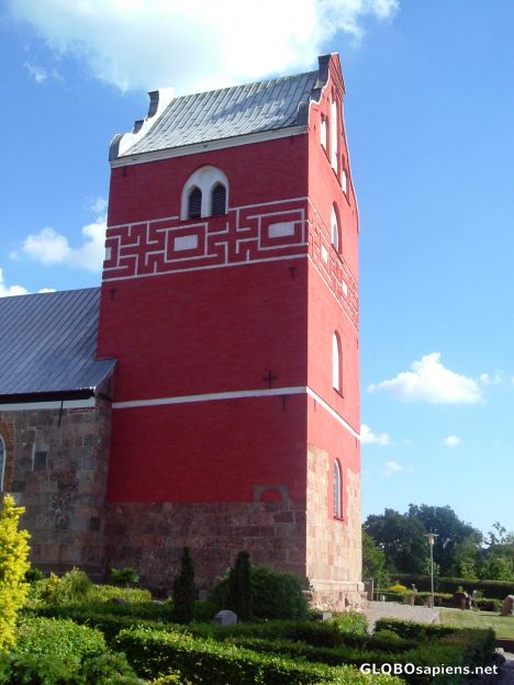 Postcard Red Church in Alum