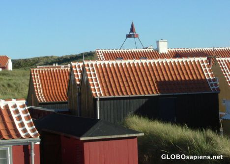 Postcard Gammel Skagen Roofs