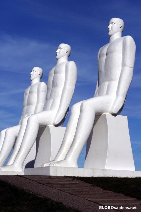 Statues at the beach of Esbjerg