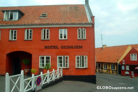 Postcard Gudhjem (DK) - typical architecture