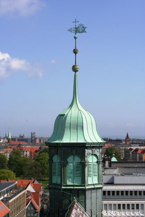 Postcard Rundetaarn, view of the church tower