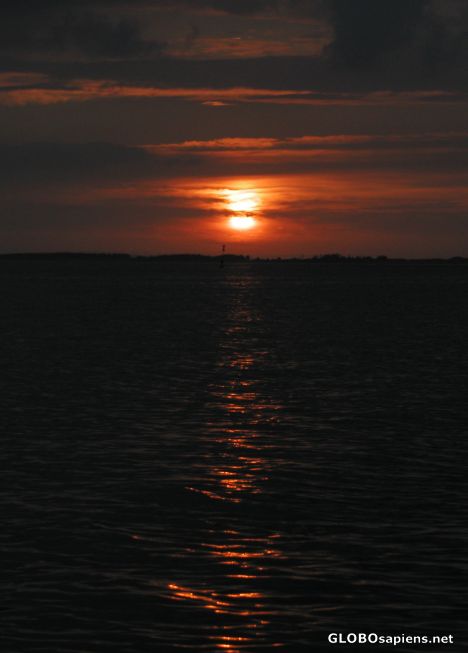 Postcard baltic sea sunset