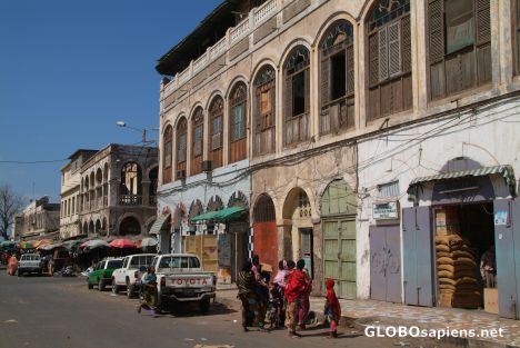 Postcard Djibouti City - Old Warehouses