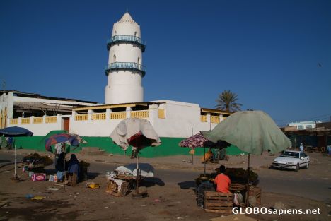 Postcard Djibouti City - Market & Mosque