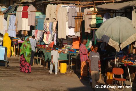 Postcard Djibouti City - Market