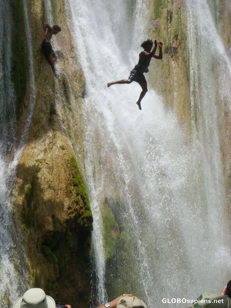 Postcard Jumping from the waterfall II