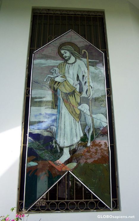 Postcard Catholic Church Glass Mosaic