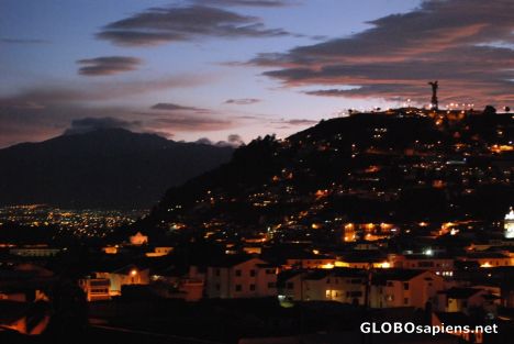 Postcard quito by night