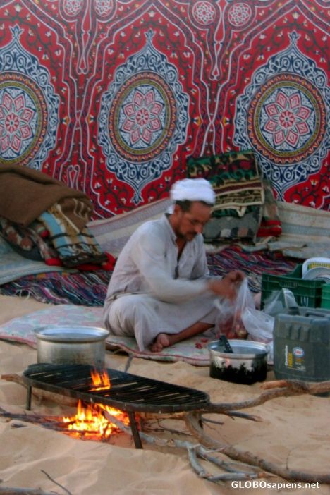 Postcard Dinner preparation at the White Desert