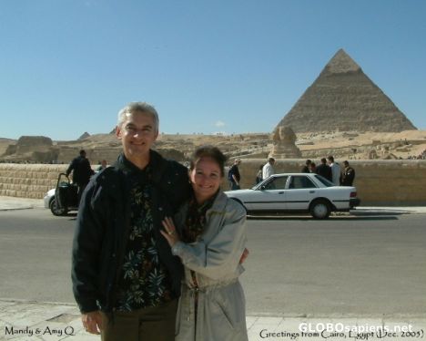 Postcard While visiting the Giza pyramids