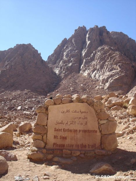 Postcard Track to climb Mt Sinai