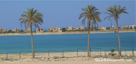 Postcard El Alamein lagoon