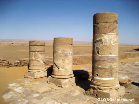 Postcard Columns in the Desert - Temple of Dush