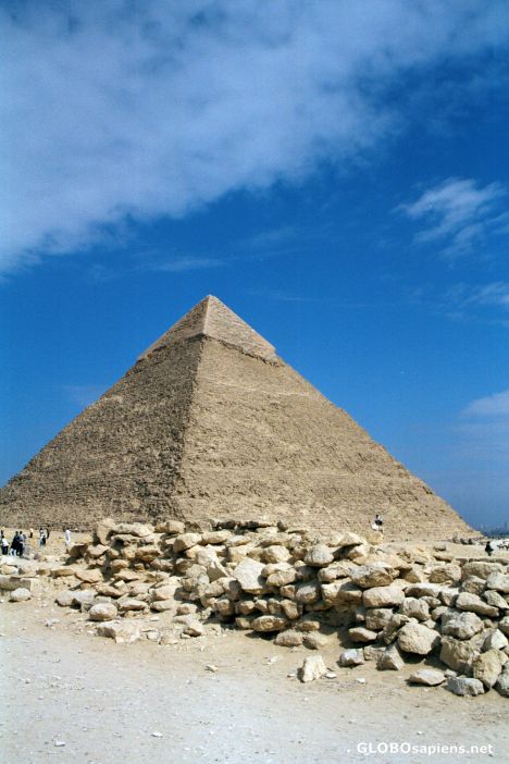 Postcard Giza - the pyramid of Khafre