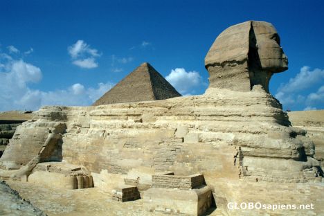 Postcard Giza - the Sphinx