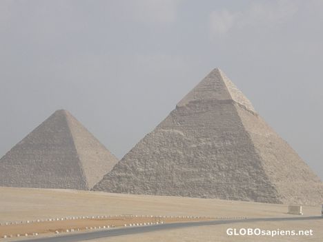 Postcard Pyramid of Khufu and Kefren