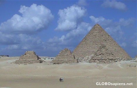 Postcard Clouds over the Piramids