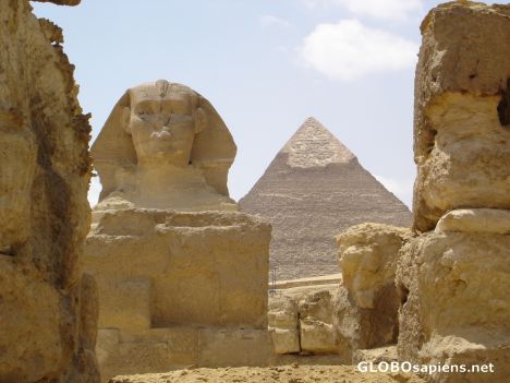 Postcard The Sphinx and Great Pyramid