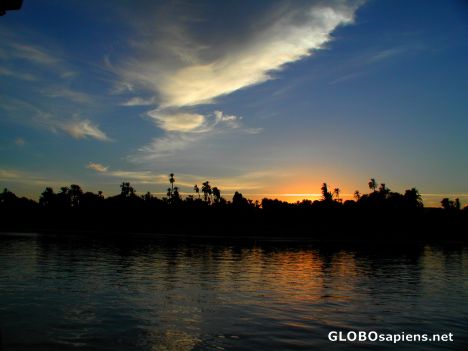 Postcard sunset on the Nile River