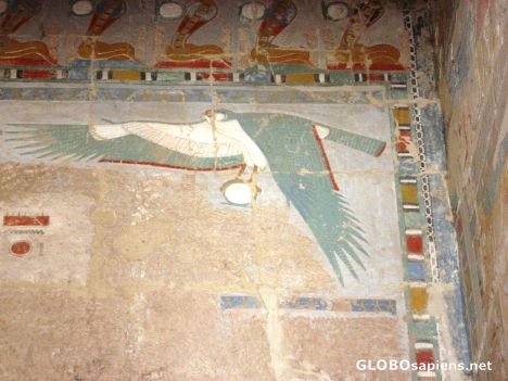 Postcard Temple of Hatshepsut-Horus in Bird Form