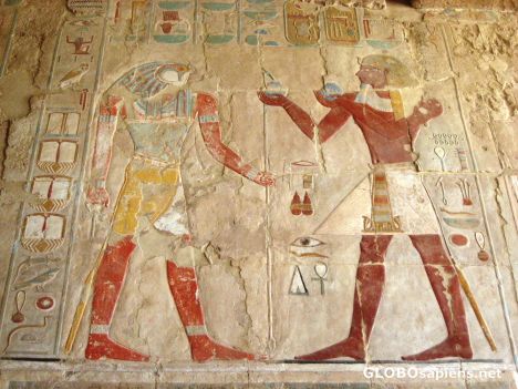 Postcard Temple of Hatshepsut-Horus in Human Form