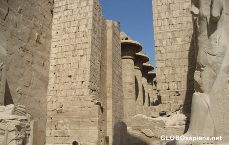 Postcard Looking into Karnak's Hippodrome Hall