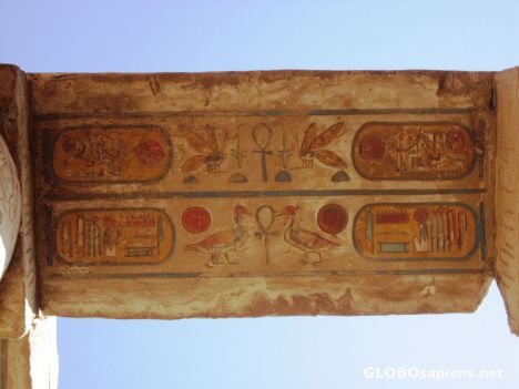 Postcard Karnak Temple - Hippodrome Column Lintels