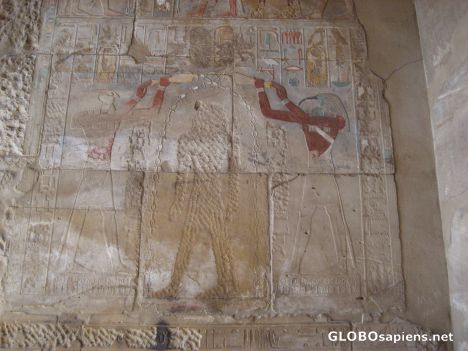 Postcard Karnak - Hapshetshuts Demise in Relief