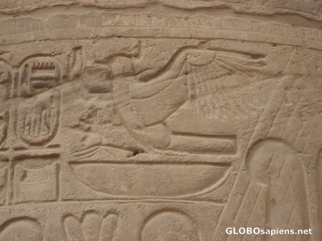 Postcard Karnak - Hieroglyphic Pigeon