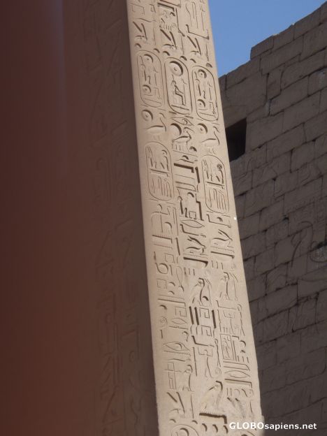 Postcard Luxor Temple - Entrance Pilaster