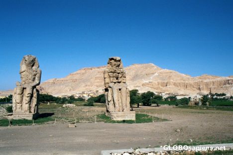 Postcard Luxor - Colossi of...